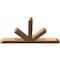 Ekena Millwork Saratoga Timber Gable Bracket, Western Red Cedar, 84"W x 45"H x 5 1/2"D x 5 1/2"F, 13/12 Pitch GBW084X45X0606SAR00SWR - alternate 5